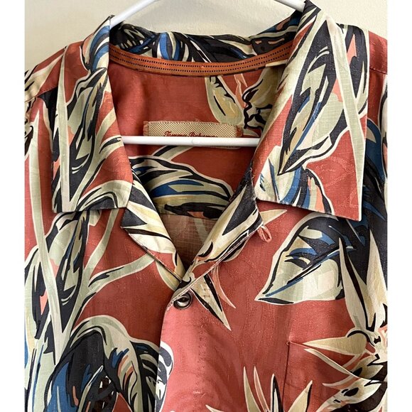Tommy Bahama 100% Silk Men's Tropical Bird of Paradise Hawaiian Shirt XXL/TTG - Picture 4 of 12